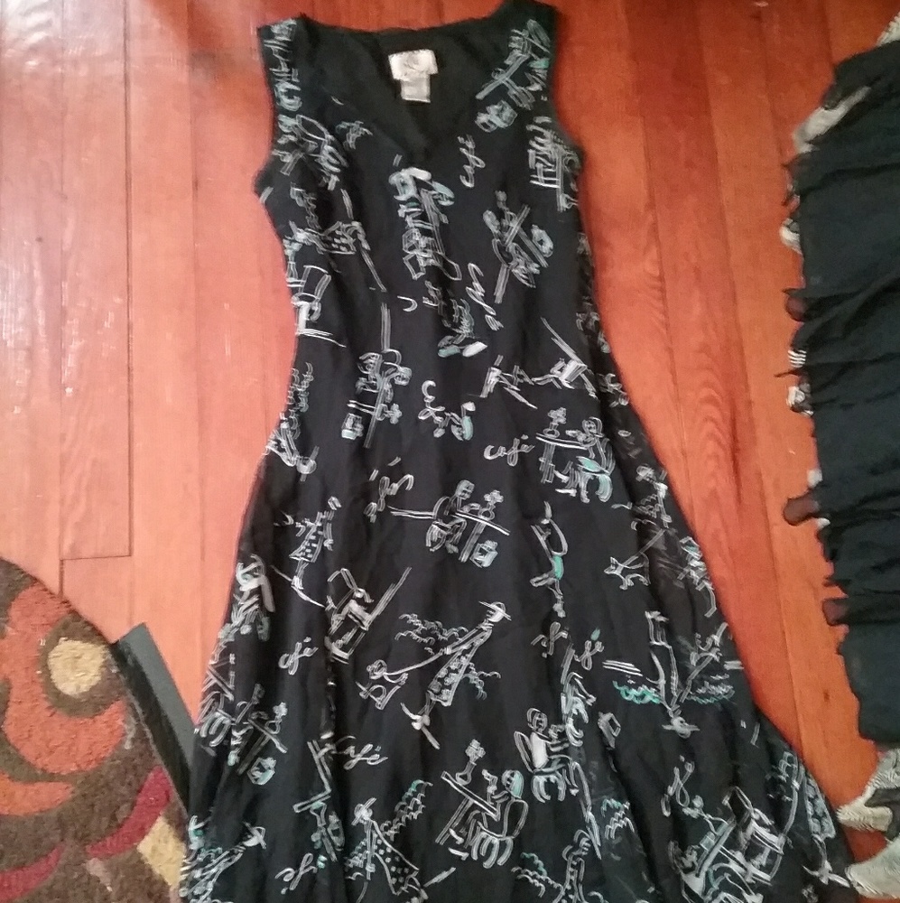 Womens Silk  Long Dress Size 4